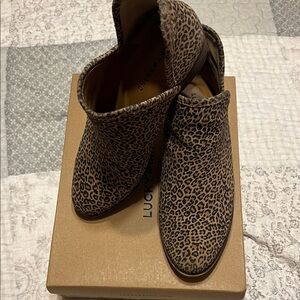 Lucky Brand Animal Print Ankle Boots